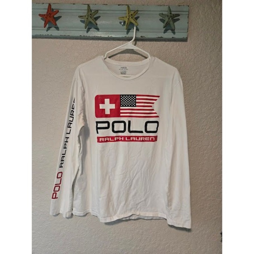 Polo RL American Flag Graphic Tee